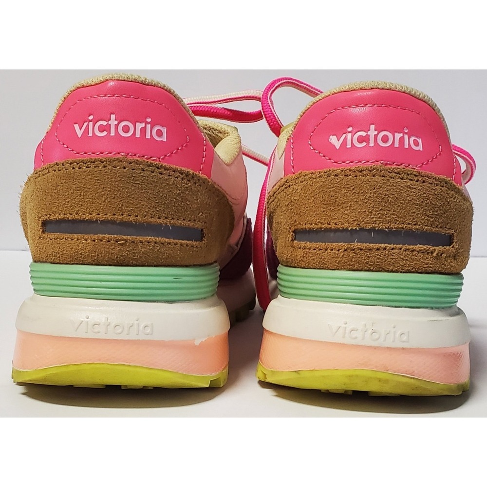 Victoria Sneakers 38/US7 Luna Multi Trainer Pink Calzados Victoria Tennis Shoes - Picture 12 of 16